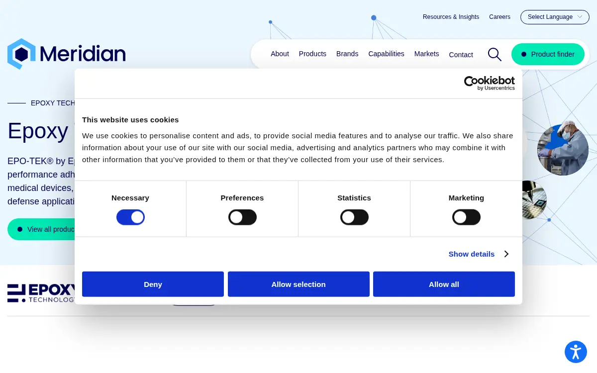 Homepage of Epoxy Technology INC