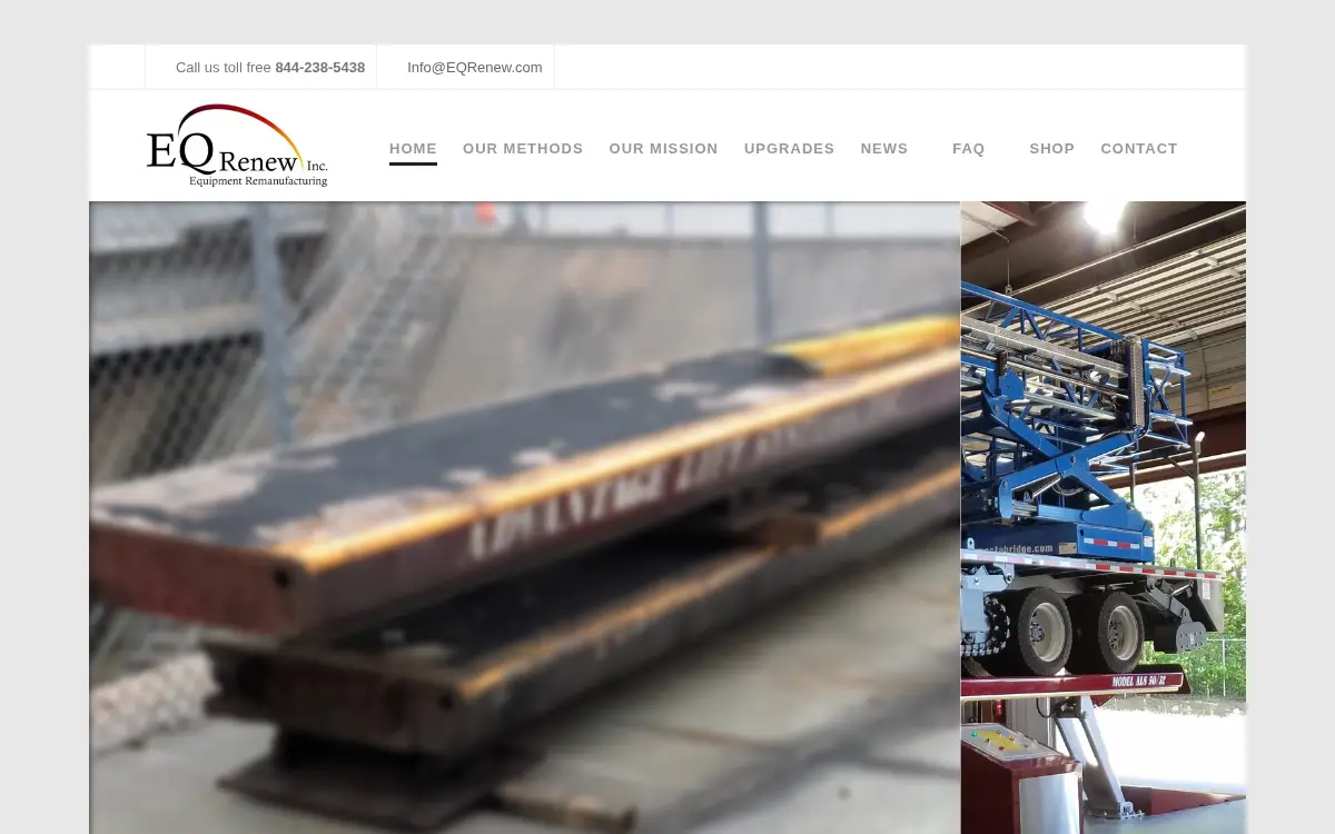 Homepage of Eq Renew, INC.
