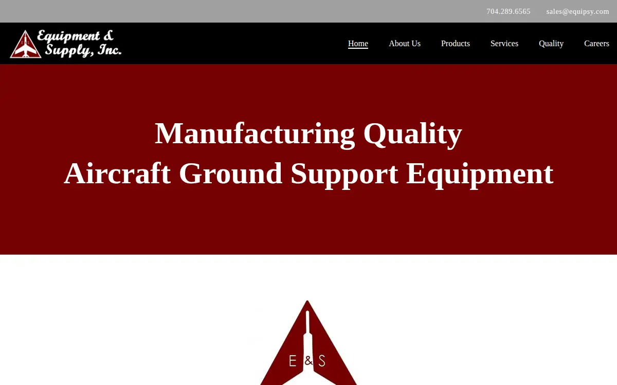 Homepage of Equipment & Supply INC