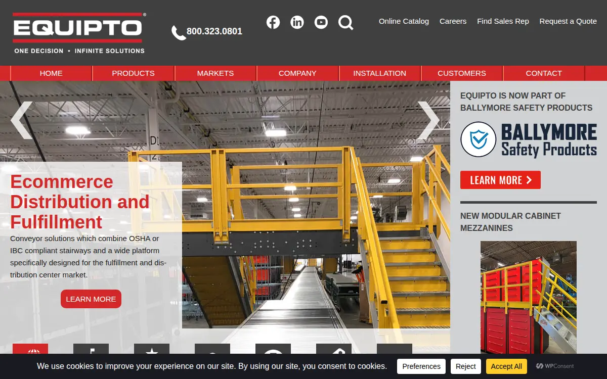 Homepage of Consolidated Storage Companies, INC.
