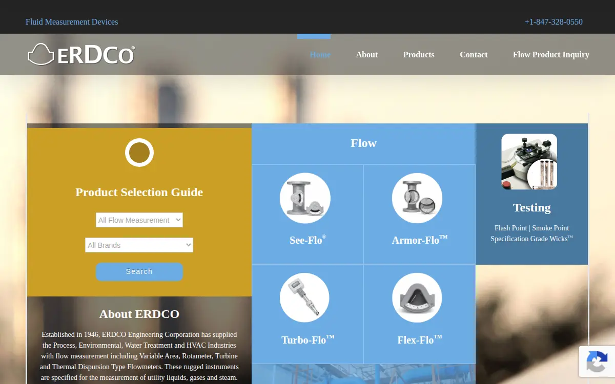 Homepage of Erdco Engineering Corporation