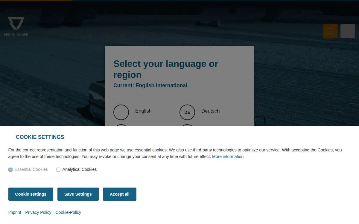 Homepage of Erich Jaeger USA INC.