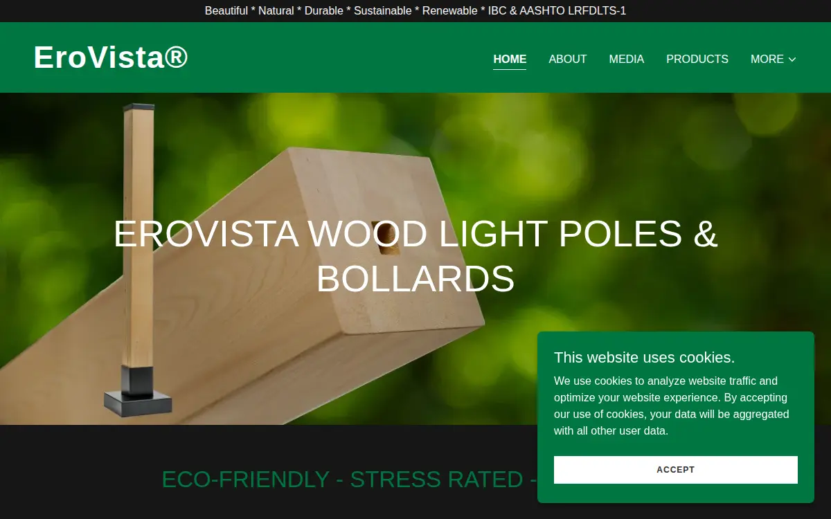 Homepage of Erovista LLC