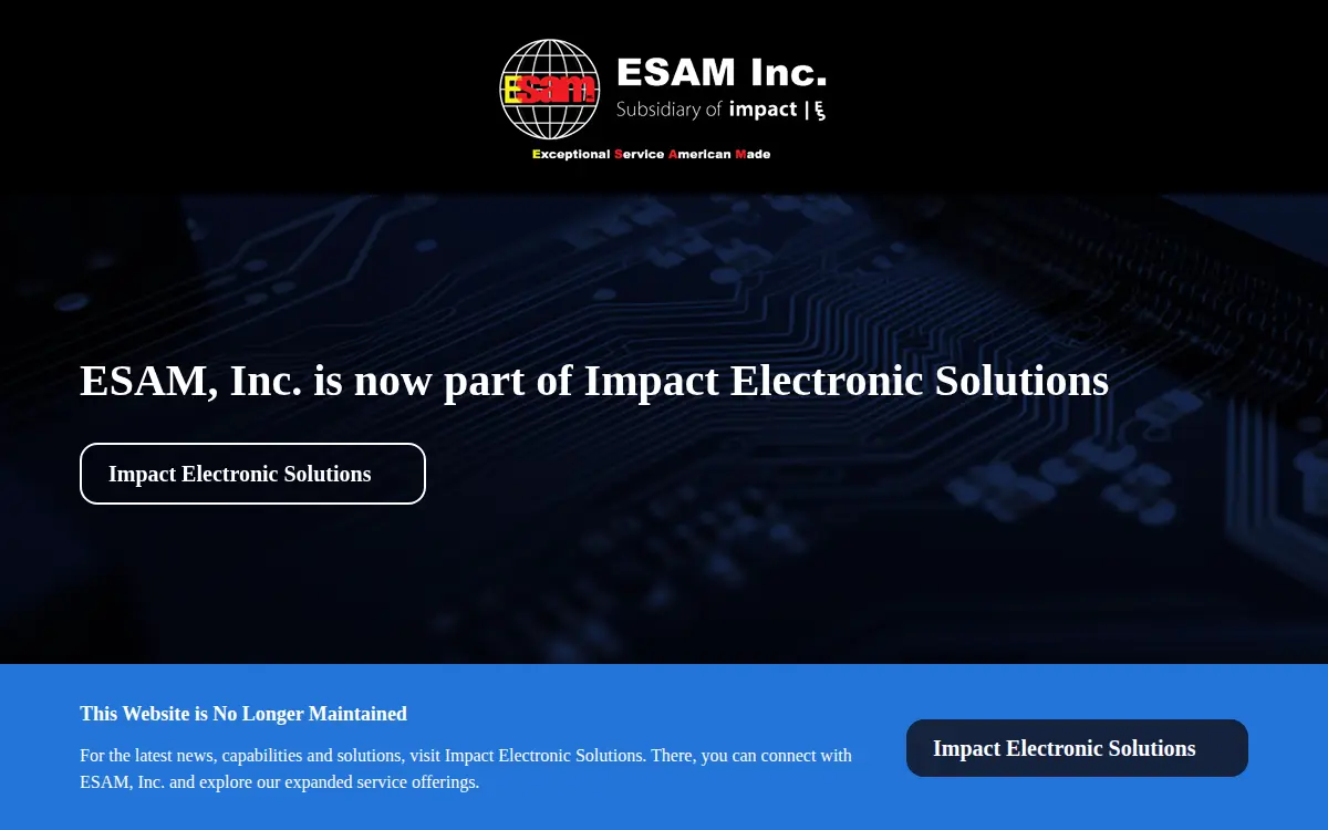 Homepage of E.s.a.m., INC.