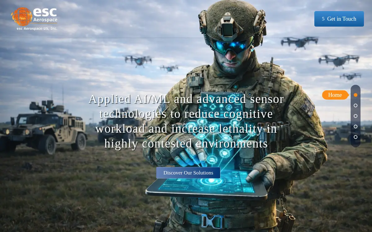 Homepage of Esc Aerospace Us, INC