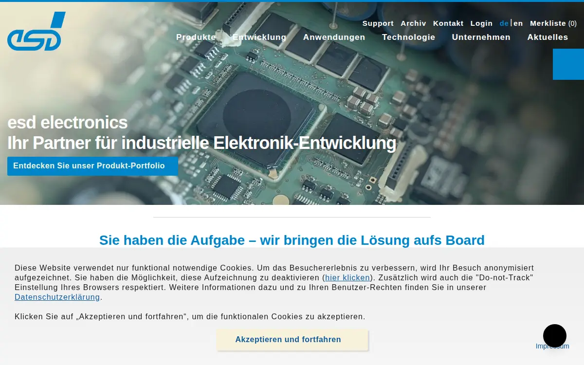 Homepage of Esd Electronics, INC.