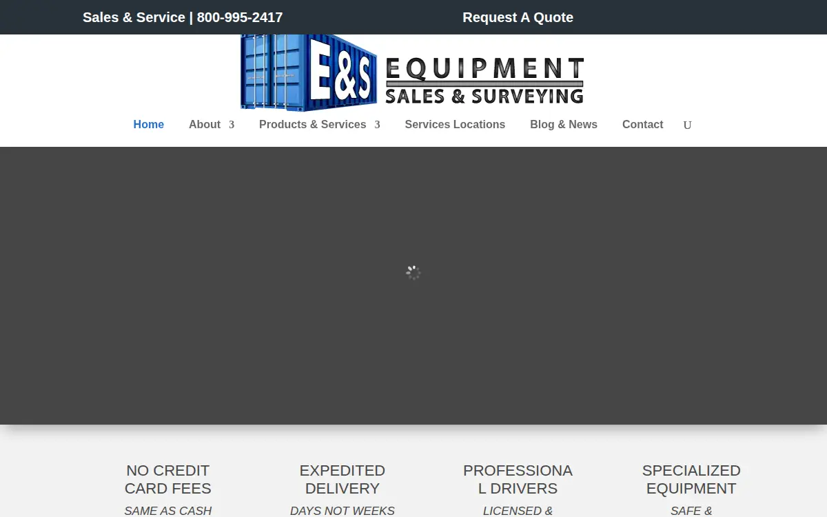 Homepage of E & S Equipment Sales & Surveying INC