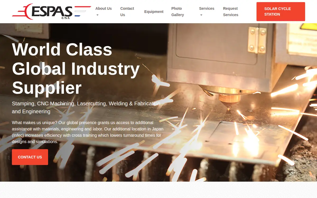Homepage of Espas, INC.