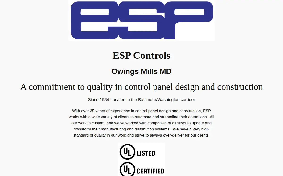 Homepage of Engineering Systems and Products LLC