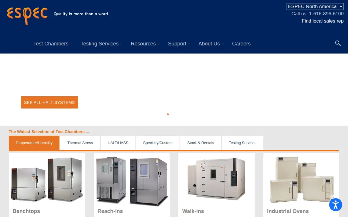 Homepage of Espec North America INC