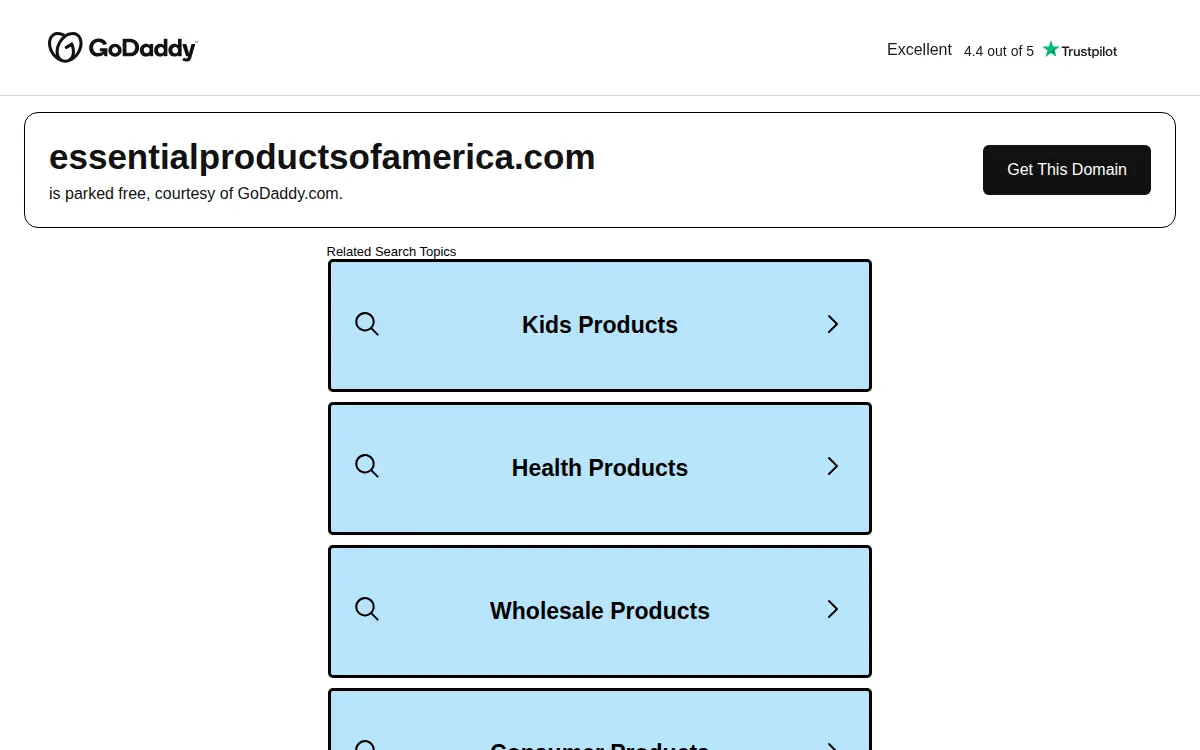 Homepage of Essential Products of America, INC.