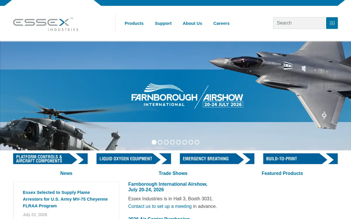 Homepage of Essex Industries, INC.