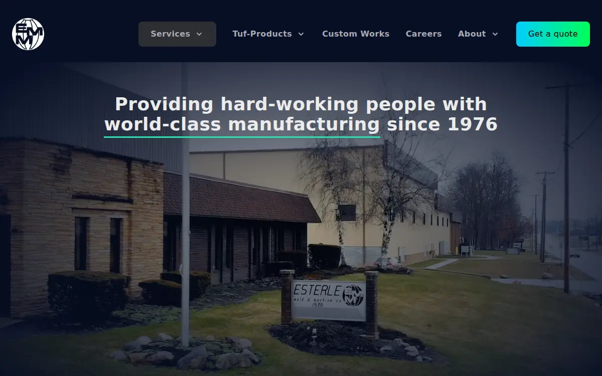 Homepage of Esterle Mold & Machine CO. INC.