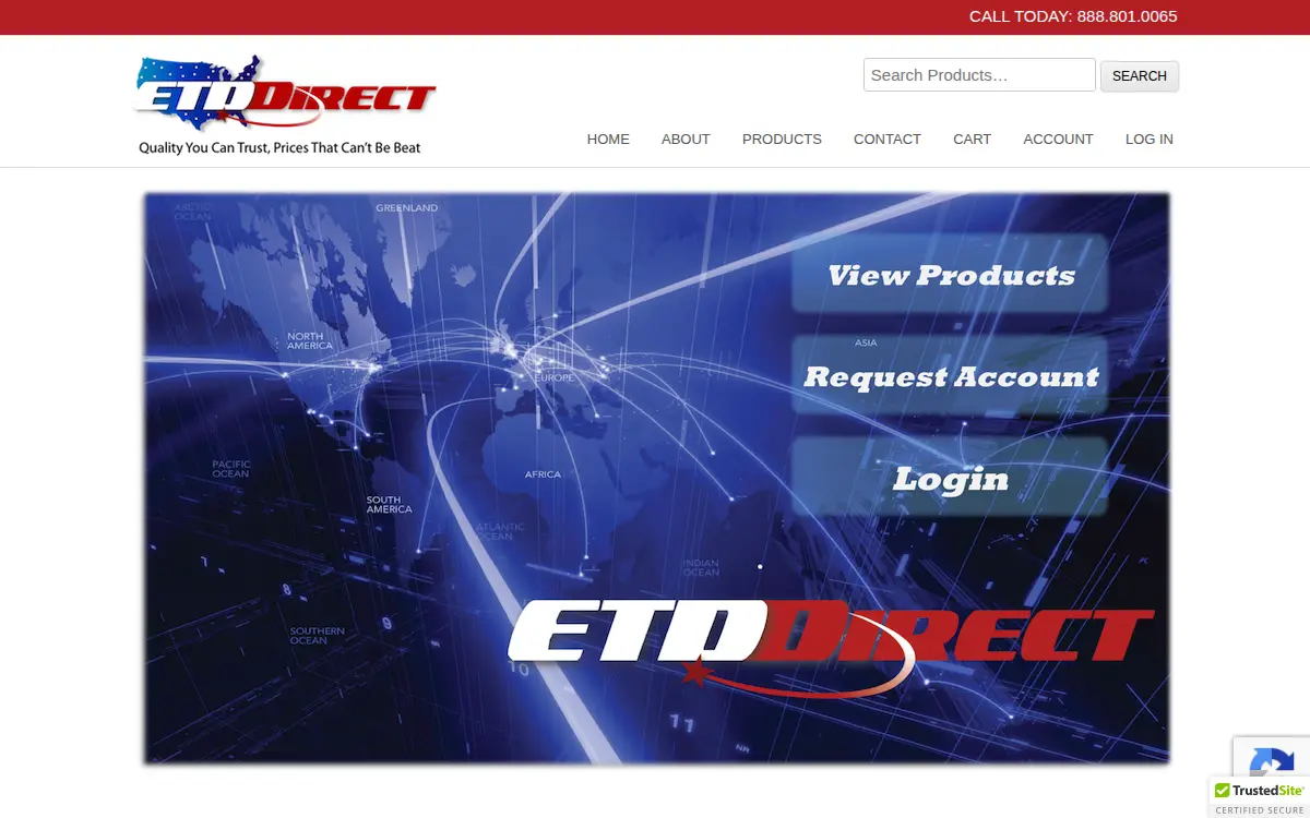 Homepage of Etd Direct Supply LLC