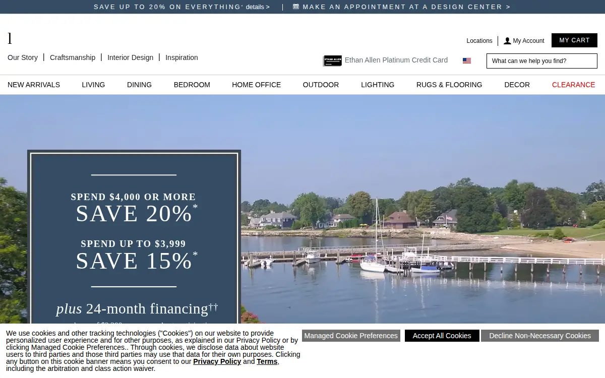Homepage of Ethan Allen Retail, INC.