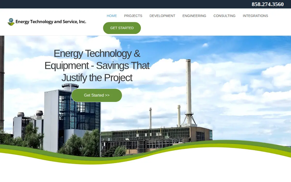 Homepage of Energy Technology and Service, INC