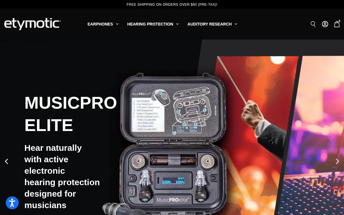 Homepage of Etymotic Research, INC