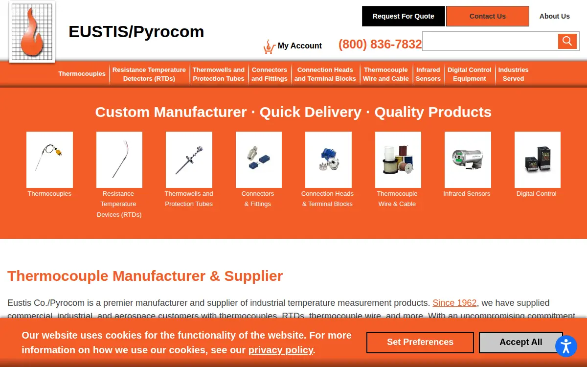 Homepage of Eustis CO INC