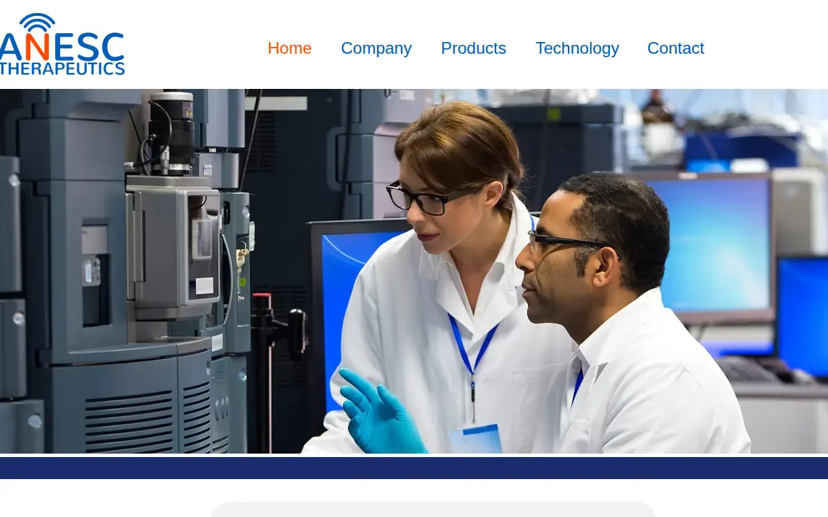 Homepage of Evanesc Therapeutics, INC.