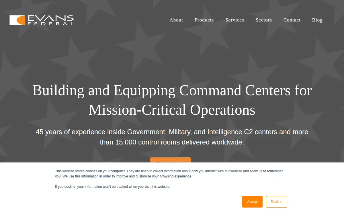 Homepage of Evans Federal Solutions, LLC