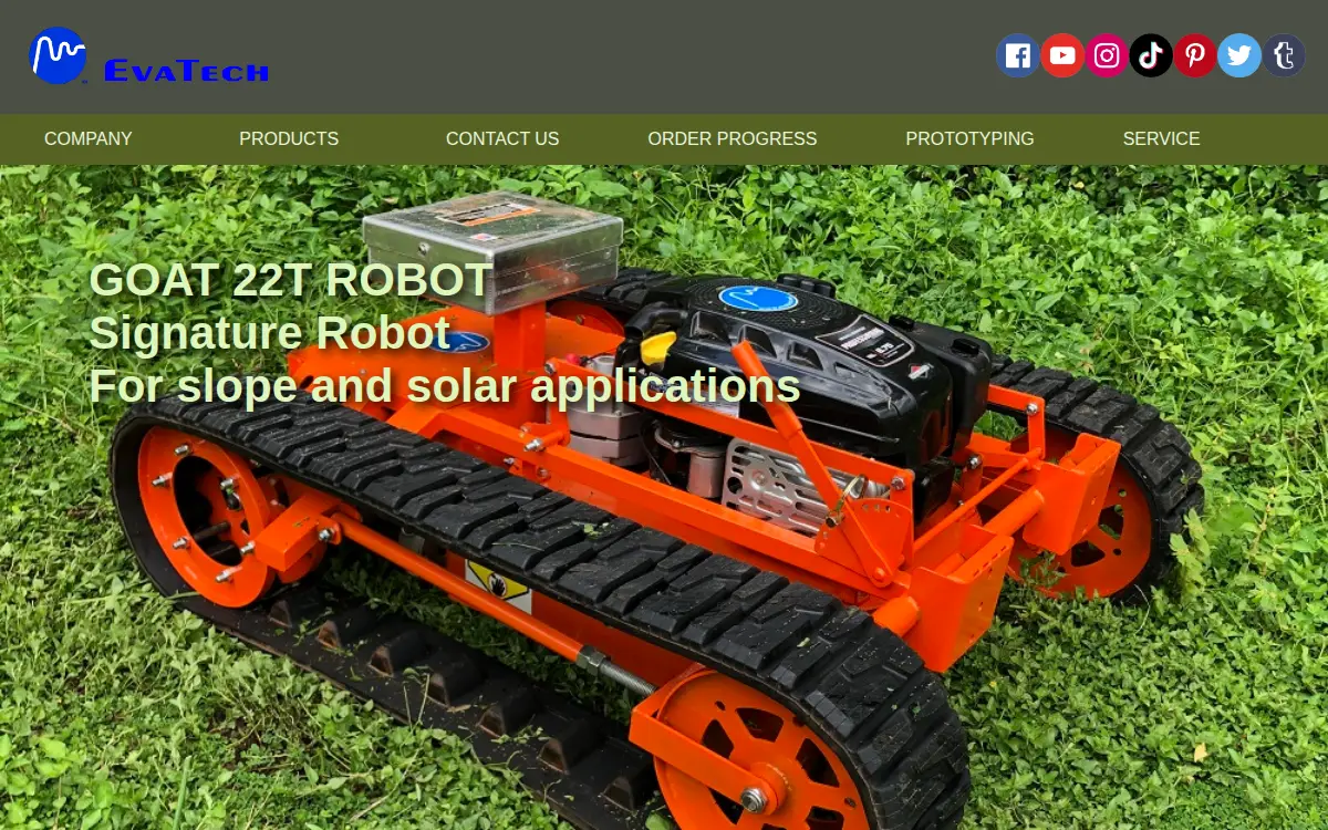 Homepage of Evatech, INC.
