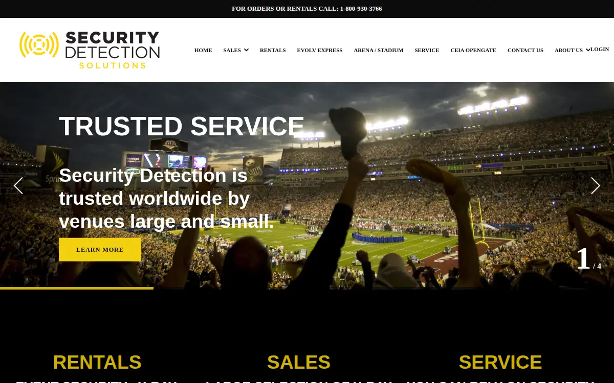 Homepage of Event Metal Detectors LLC