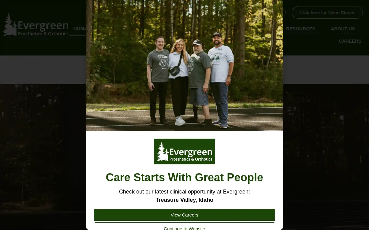 Homepage of Colorado Orthotic & Prosthetic Services, LLC
