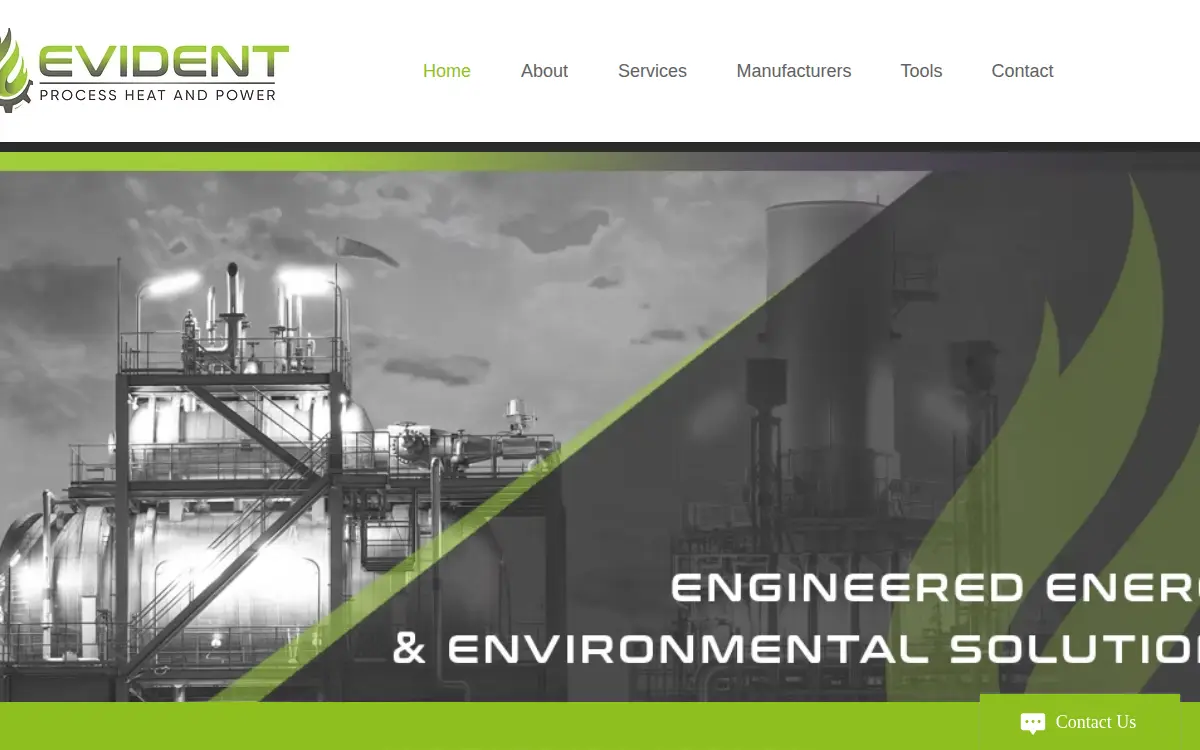 Homepage of Evident Process Heat and Power LLC