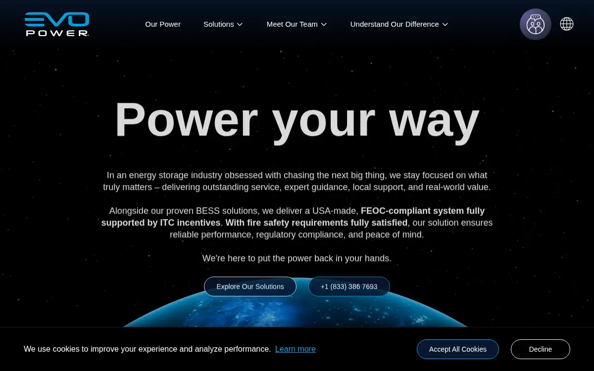 Homepage of Evo Power Usa, INC.