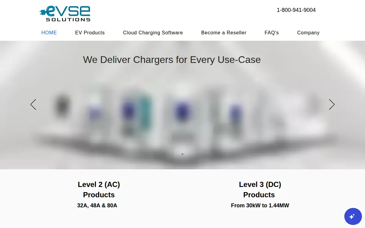 Homepage of Evse Solutions LLC