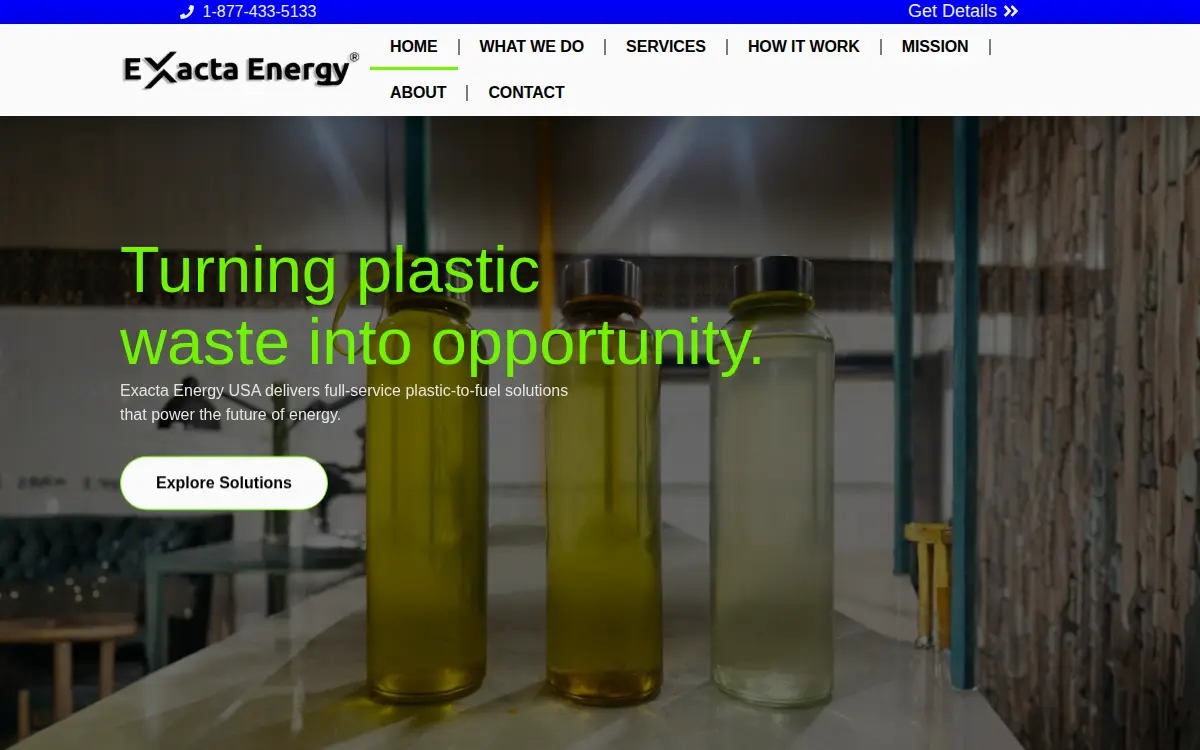 Homepage of Exacta Energy LLC