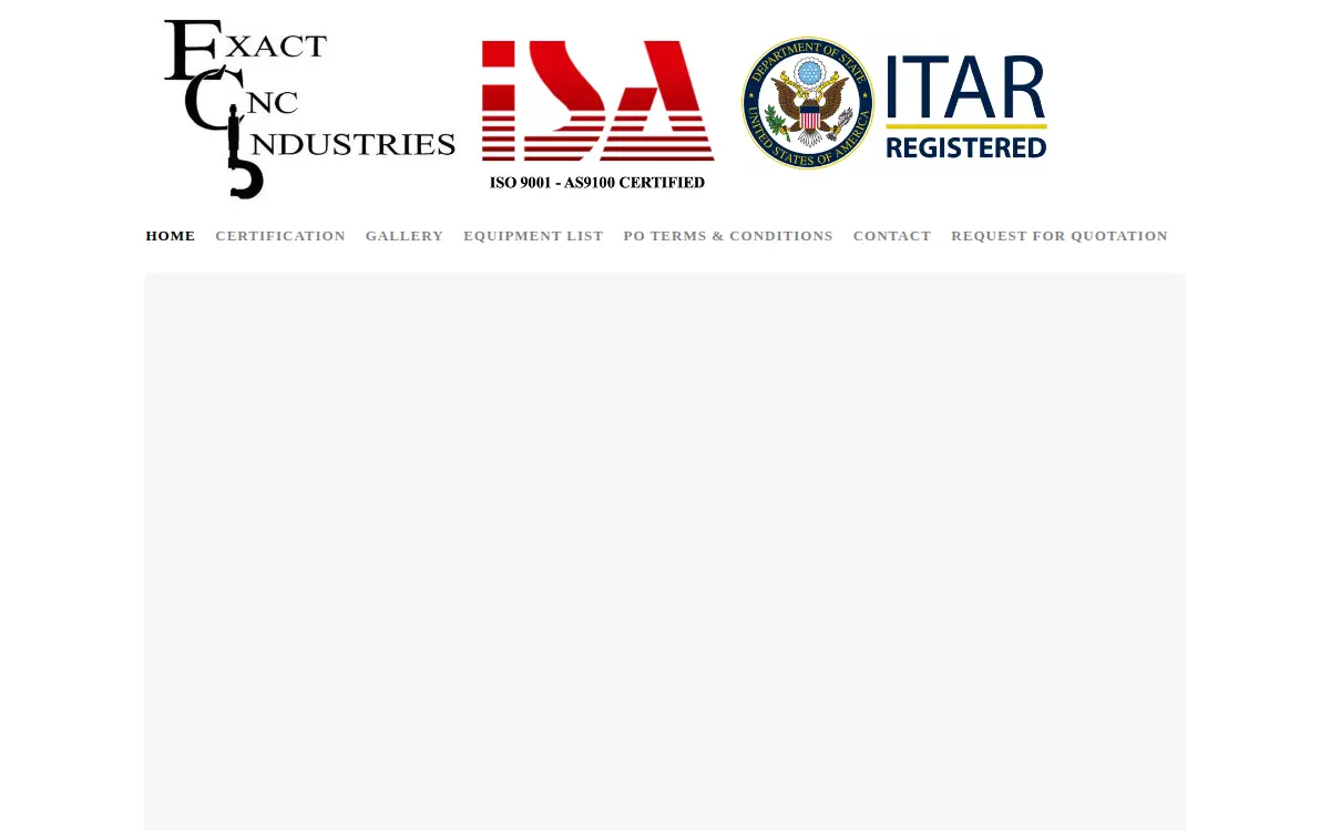 Homepage of Exact Cnc Industries INC.