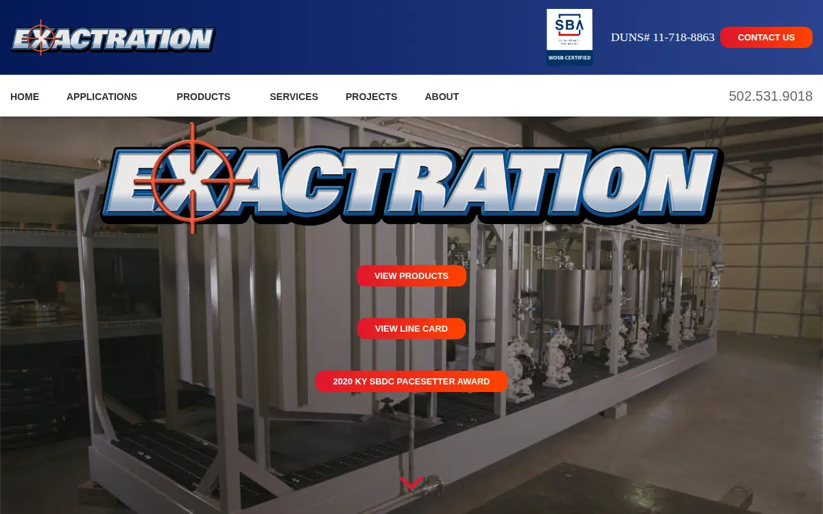 Homepage of Exactration LLC