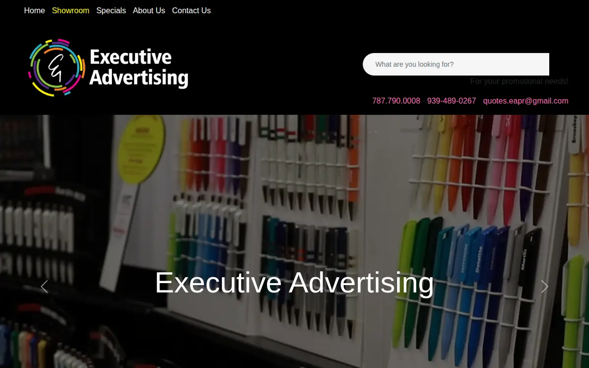 Homepage of Executive Advertising P.r. LLC
