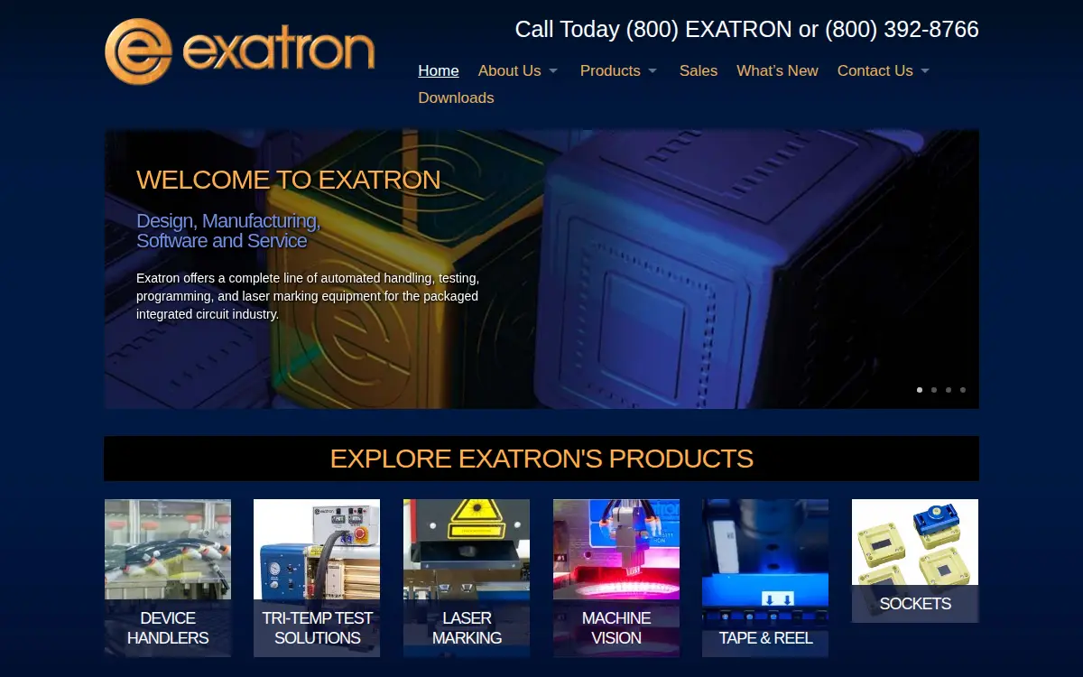 Homepage of Exatron, INC.