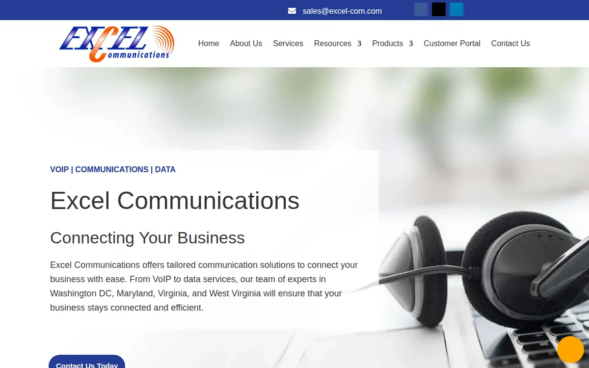 Homepage of Excel Communications LLC