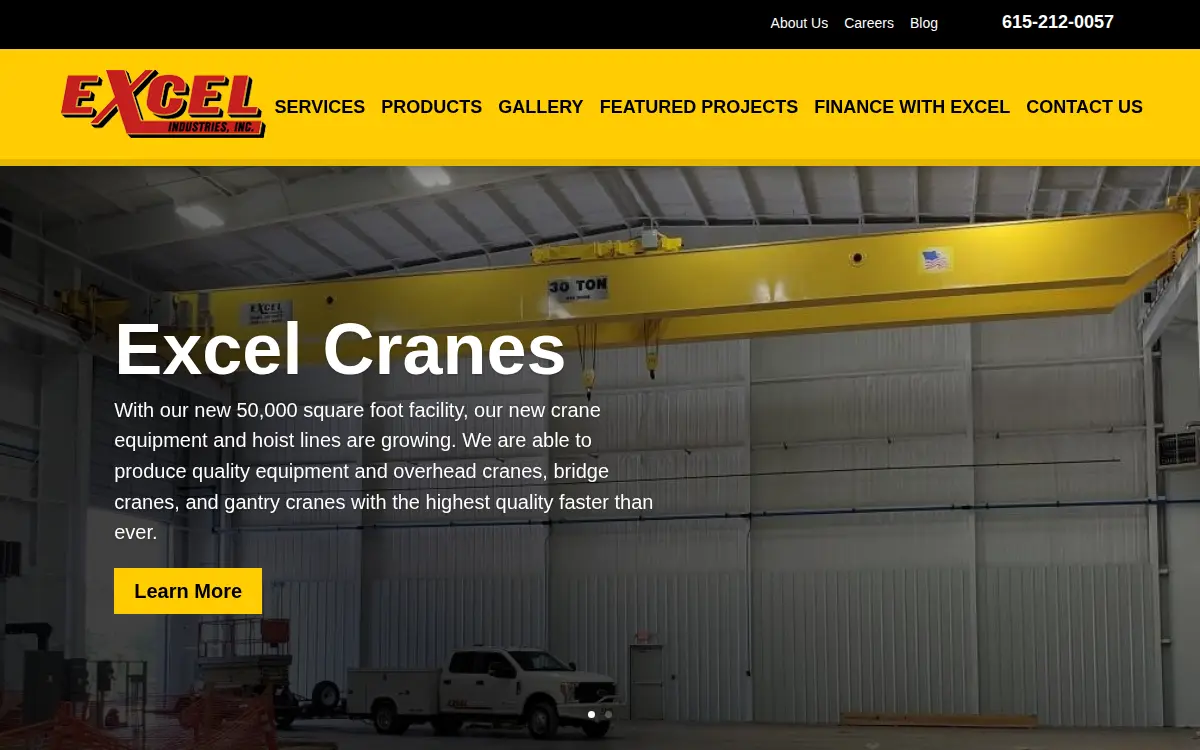 Homepage of Excel Industries INC