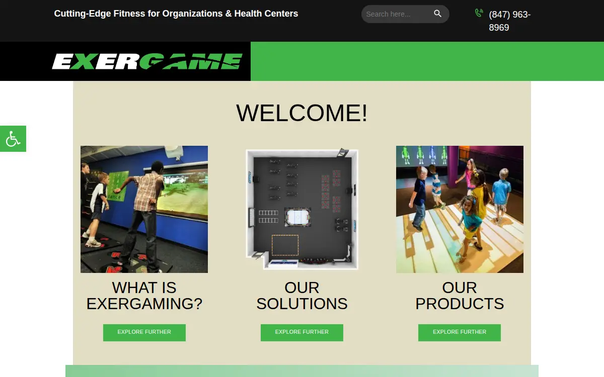 Homepage of Motion Fitness Company