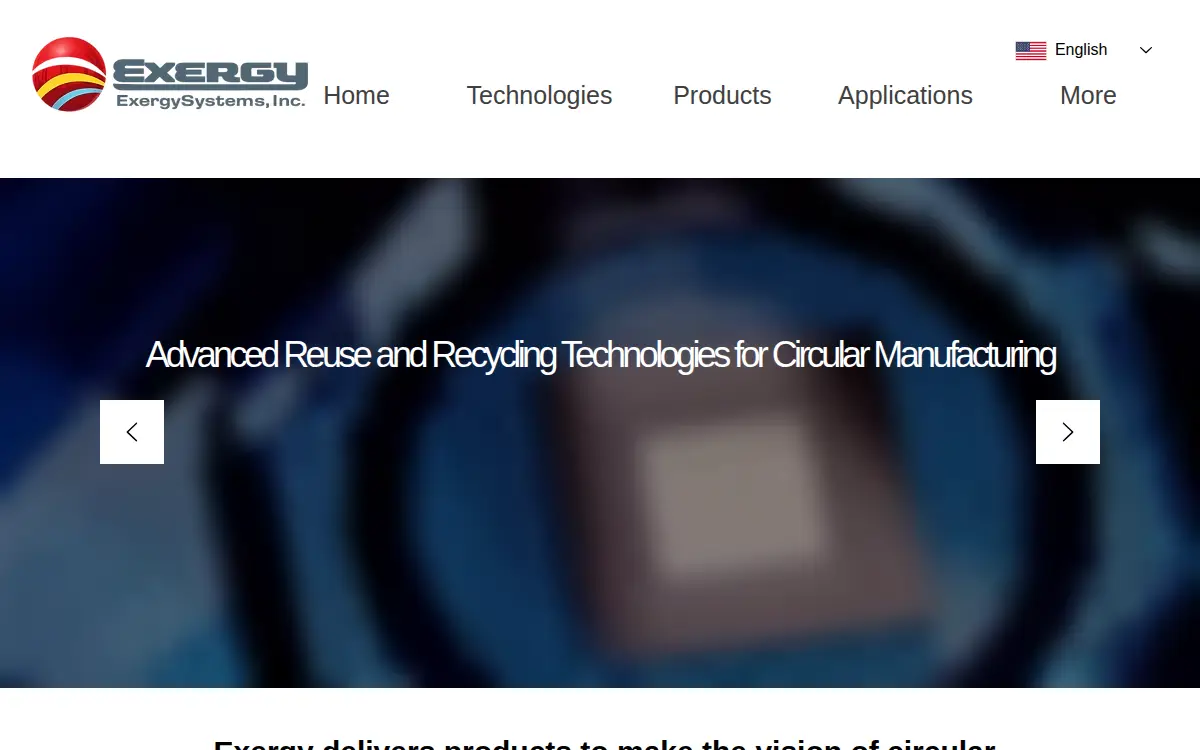 Homepage of Exergy Systems, INC.