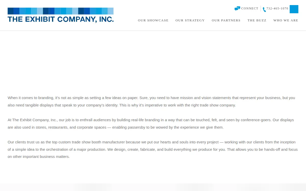 Homepage of The Exhibit Company, INC.