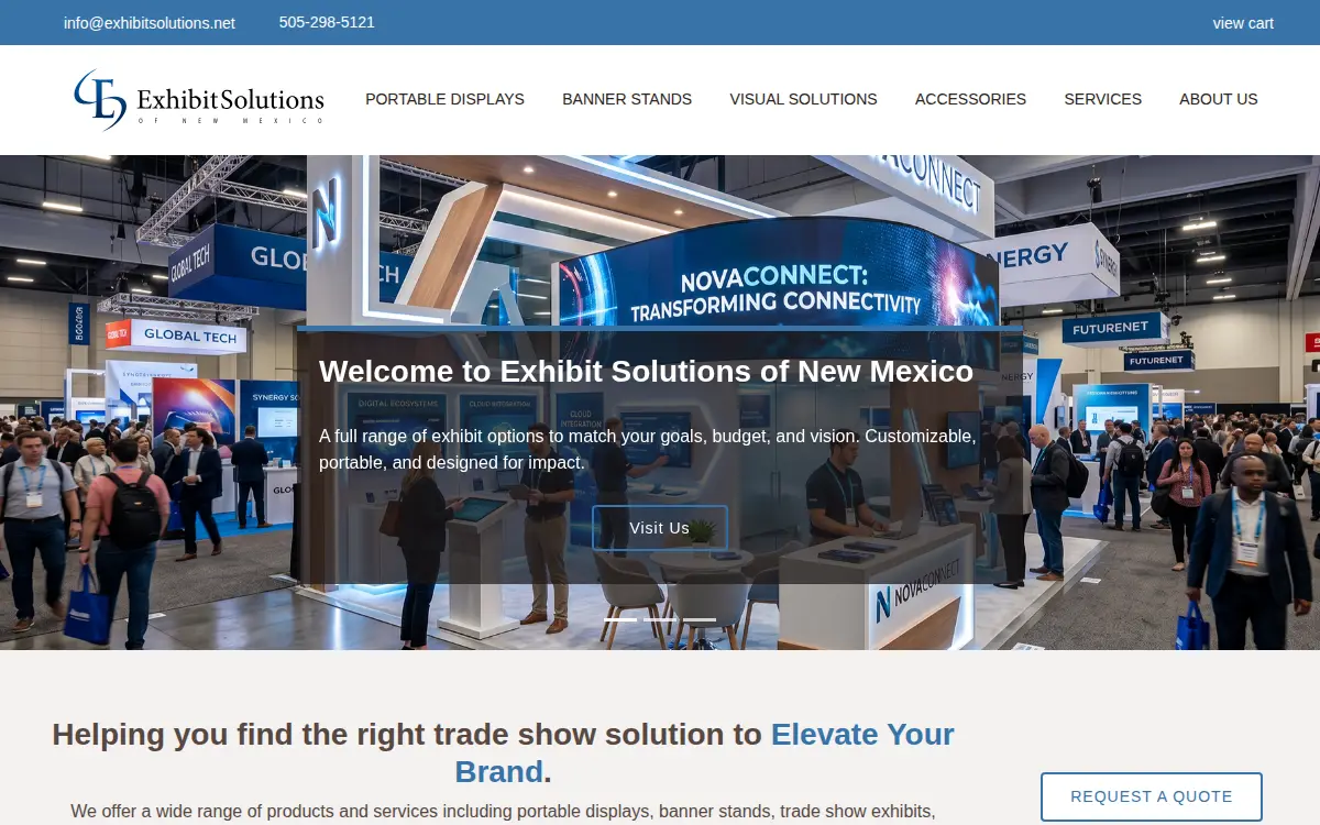 Homepage of Exhibit Solutions of New Mexico, INC.
