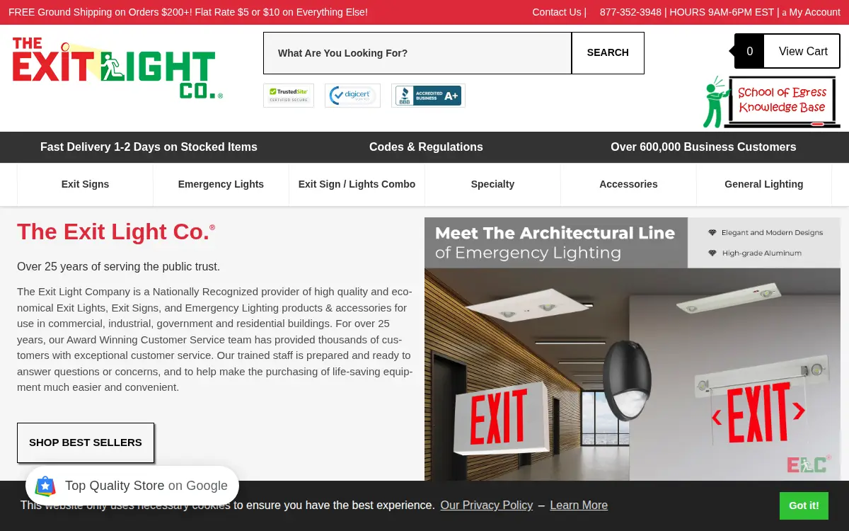Homepage of The Exit Light CO INC