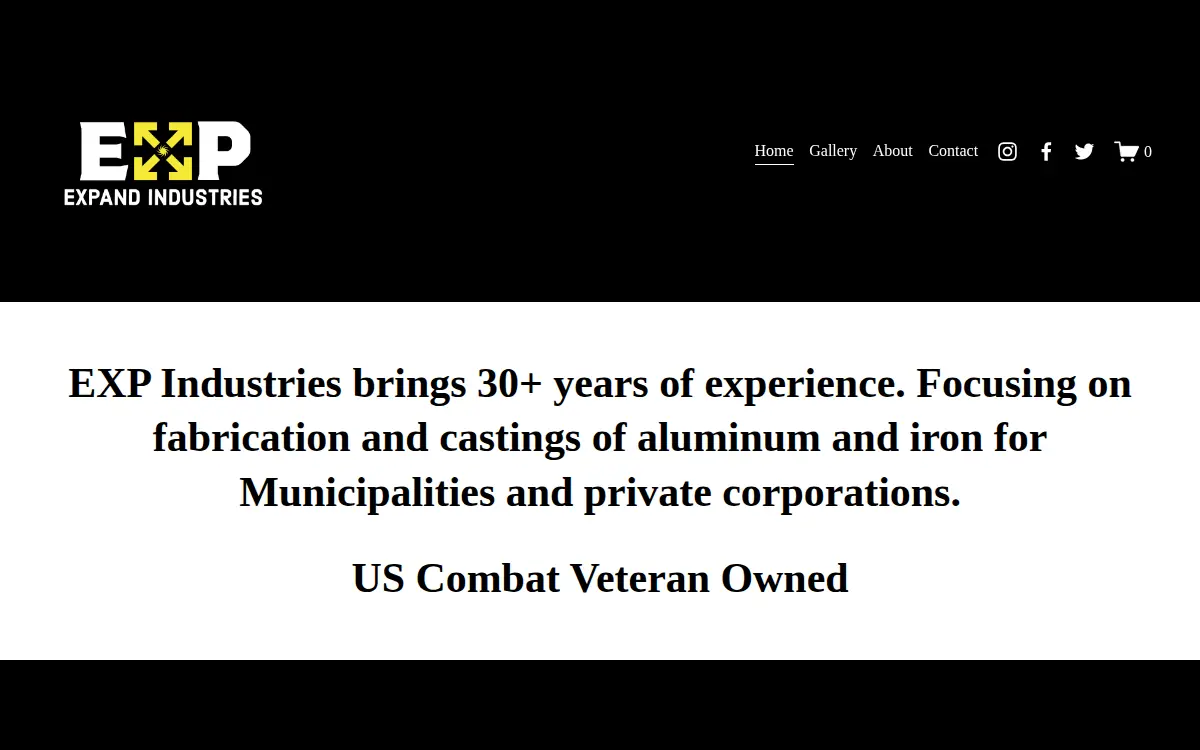 Homepage of Exp Industries LLC