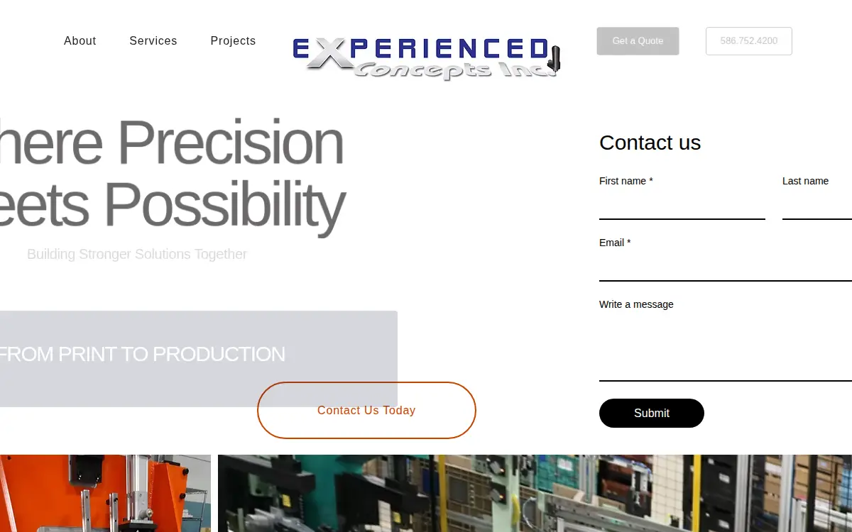 Homepage of Experienced Concepts INC