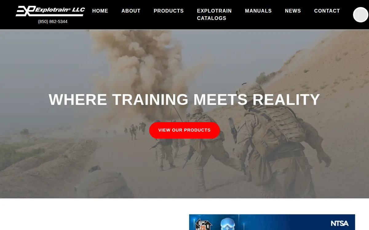 Homepage of Explotrain LLC