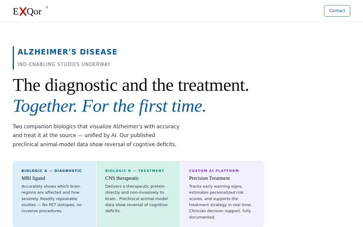 Homepage of Exqor Technologies INC