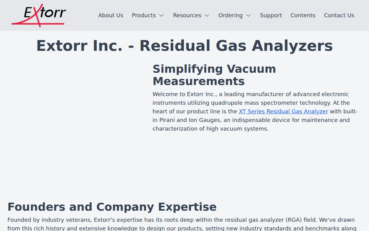 Homepage of Extorr, INC
