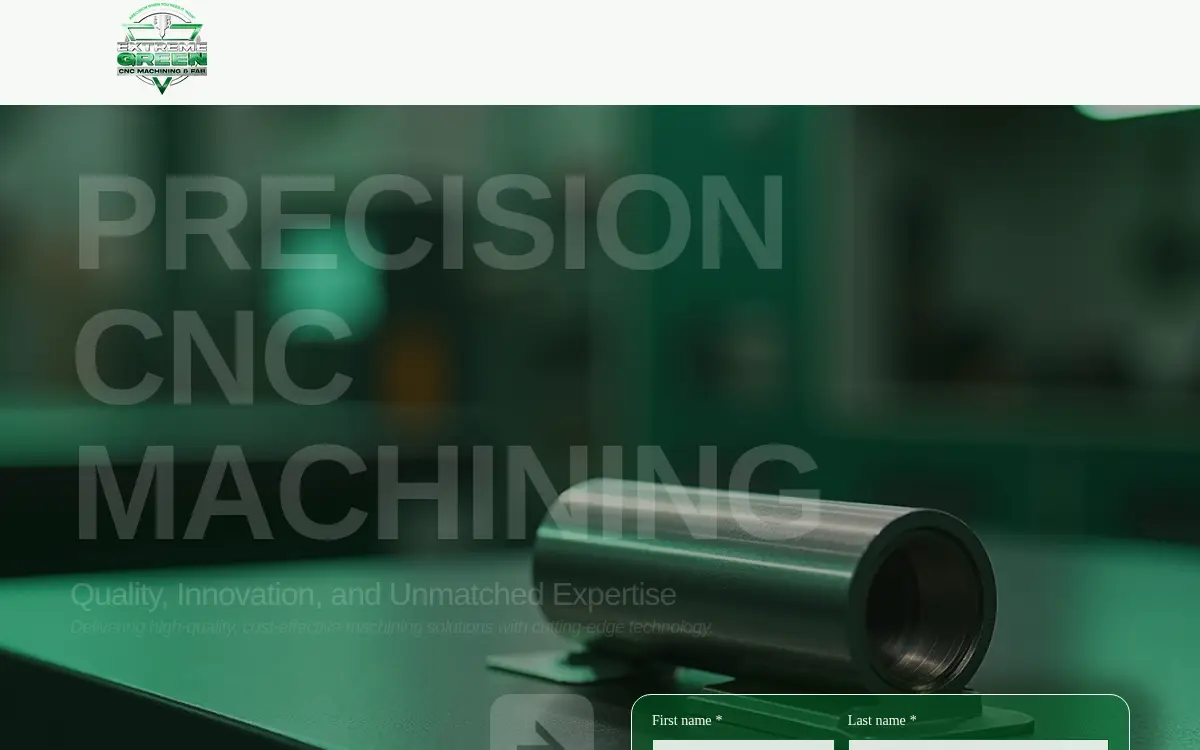 Homepage of Extreme Green Fabrication LLC