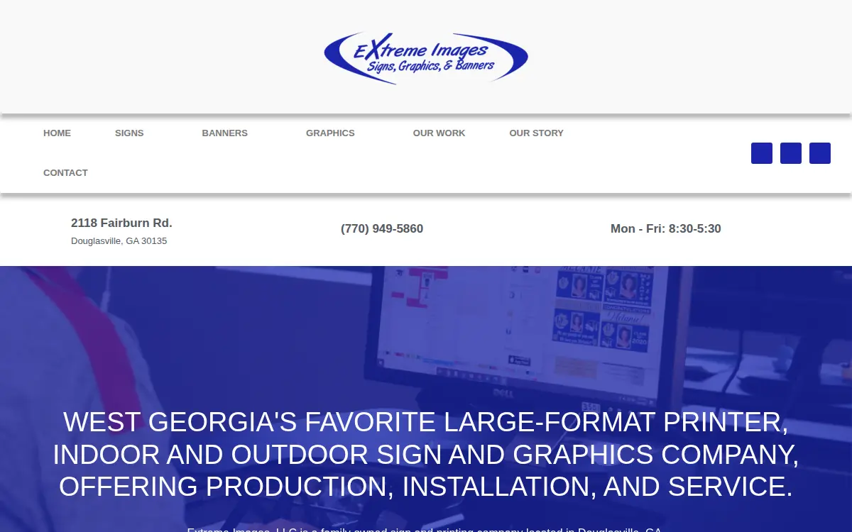 Homepage of Extreme Images, LLC