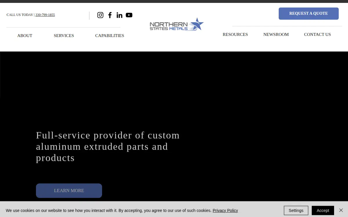 Homepage of Northern States Metals LLC